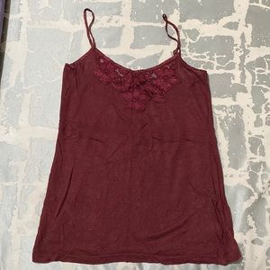 Lace burgundy cami